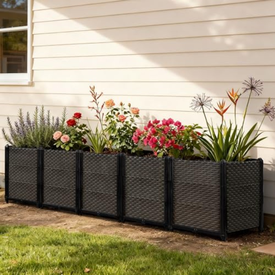 야외용 자동 급수식 화분, 파티오, 발코니, 데크용;  - Self-Watering Planter 리뷰 및 가격